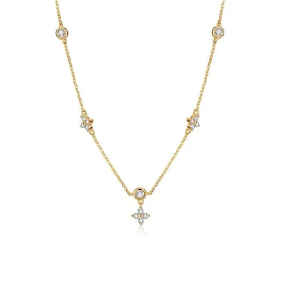Zircon Inlaid Geometric Mood Pendant