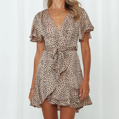 Chic Summer V-Neck Ruffle Dress