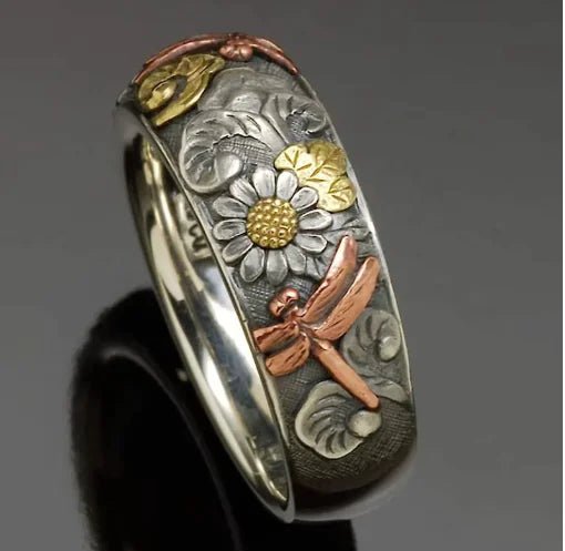 Antique Sunflower & Dragonfly Statement Ring - ModaFamilies Antique Sunflower & Dragonfly Statement Ring - ModaFamilies | Product Image or Size Chart