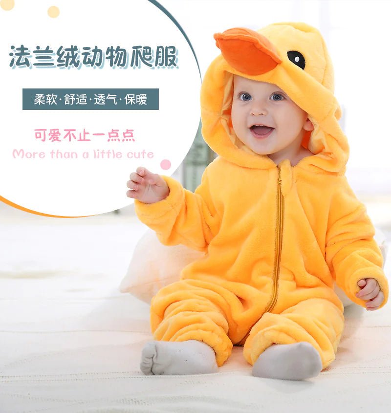 Baby Jumpsuit Newborn Flannel Animal Romper - ModaFamilies Baby Jumpsuit Newborn Flannel Animal Romper - ModaFamilies | Product Image or Size Chart