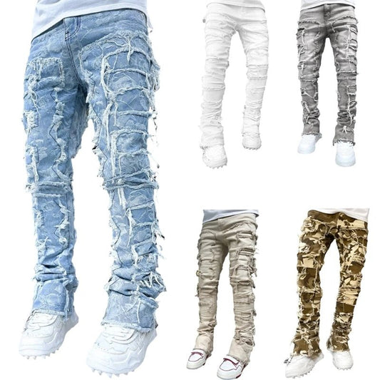 Classic Distressed Straight - Leg Jeans - ModaFamilies Classic Distressed Straight - Leg Jeans - ModaFamilies | Product Image or Size Chart