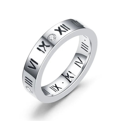 "Gold Roman Numeral Ring for Men – Stainless Steel Fashion Jewelry"