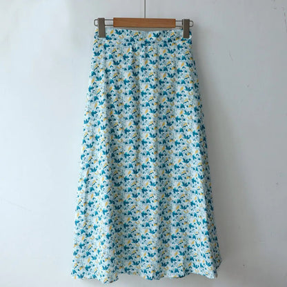 Floral Print Mid - Length Chiffon A - Line Skirt in Korean Style - ModaFamilies Floral Print Mid - Length Chiffon A - Line Skirt in Korean Style - ModaFamilies | Product Image or Size Chart