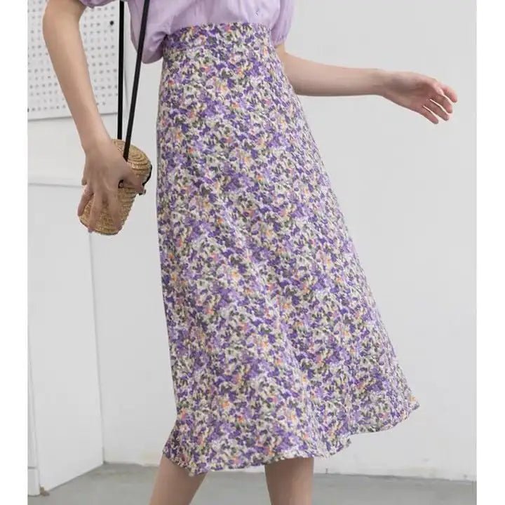 High Waist Chiffon Daisy A - line Mid - length Dress - ModaFamilies High Waist Chiffon Daisy A - line Mid - length Dress - ModaFamilies | Product Image or Size Chart