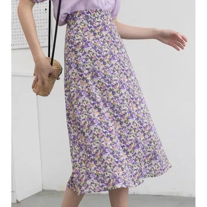 High Waist Chiffon Daisy A - line Mid - length Dress - ModaFamilies High Waist Chiffon Daisy A - line Mid - length Dress - ModaFamilies | Product Image or Size Chart