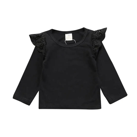 Lace Cotton Long - Sleeve T-Shirt for Girls – Perfect for Layering - ModaFamilies Lace Cotton Long - Sleeve T-Shirt for Girls – Perfect for Layering - ModaFamilies | Product Image or Size Chart
