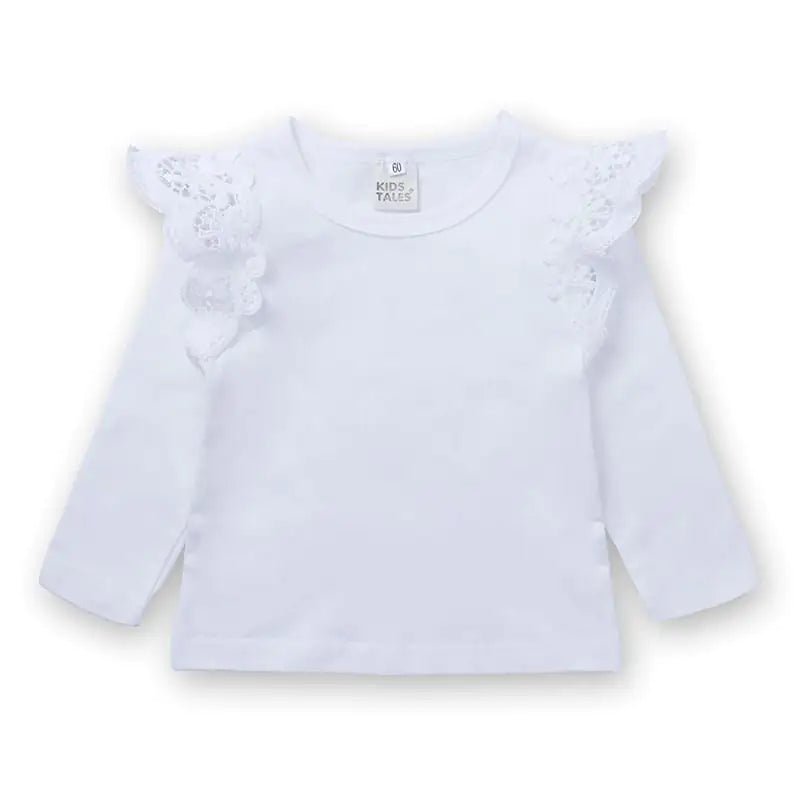 Lace Cotton Long - Sleeve T-Shirt for Girls – Perfect for Layering - ModaFamilies Lace Cotton Long - Sleeve T-Shirt for Girls – Perfect for Layering - ModaFamilies | Product Image or Size Chart