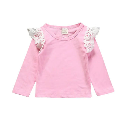 Lace Cotton Long - Sleeve T-Shirt for Girls – Perfect for Layering - ModaFamilies Lace Cotton Long - Sleeve T-Shirt for Girls – Perfect for Layering - ModaFamilies | Product Image or Size Chart