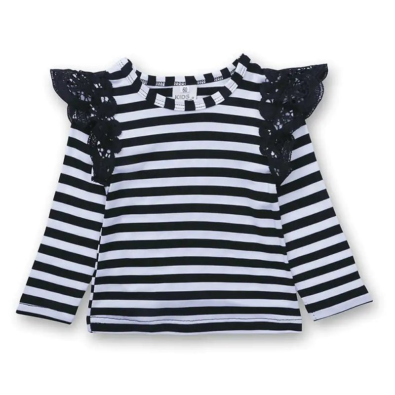 Lace Cotton Long - Sleeve T-Shirt for Girls – Perfect for Layering - ModaFamilies Lace Cotton Long - Sleeve T-Shirt for Girls – Perfect for Layering - ModaFamilies | Product Image or Size Chart