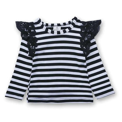 Lace Cotton Long - Sleeve T-Shirt for Girls – Perfect for Layering - ModaFamilies Lace Cotton Long - Sleeve T-Shirt for Girls – Perfect for Layering - ModaFamilies | Product Image or Size Chart