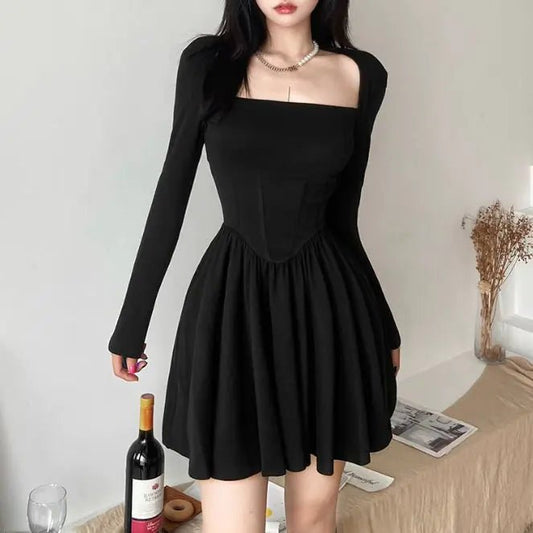 Ladies' Square Neck Slim Mini Dress - ModaFamilies Ladies' Square Neck Slim Mini Dress - ModaFamilies | Product Image or Size Chart