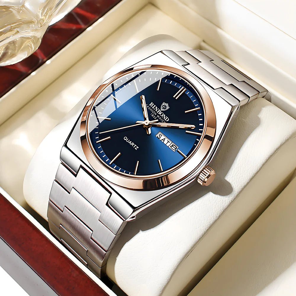 Men's Elegant Quartz Steel Watch - ModaFamilies Men's Elegant Quartz Steel Watch - ModaFamilies | Product Image or Size Chart