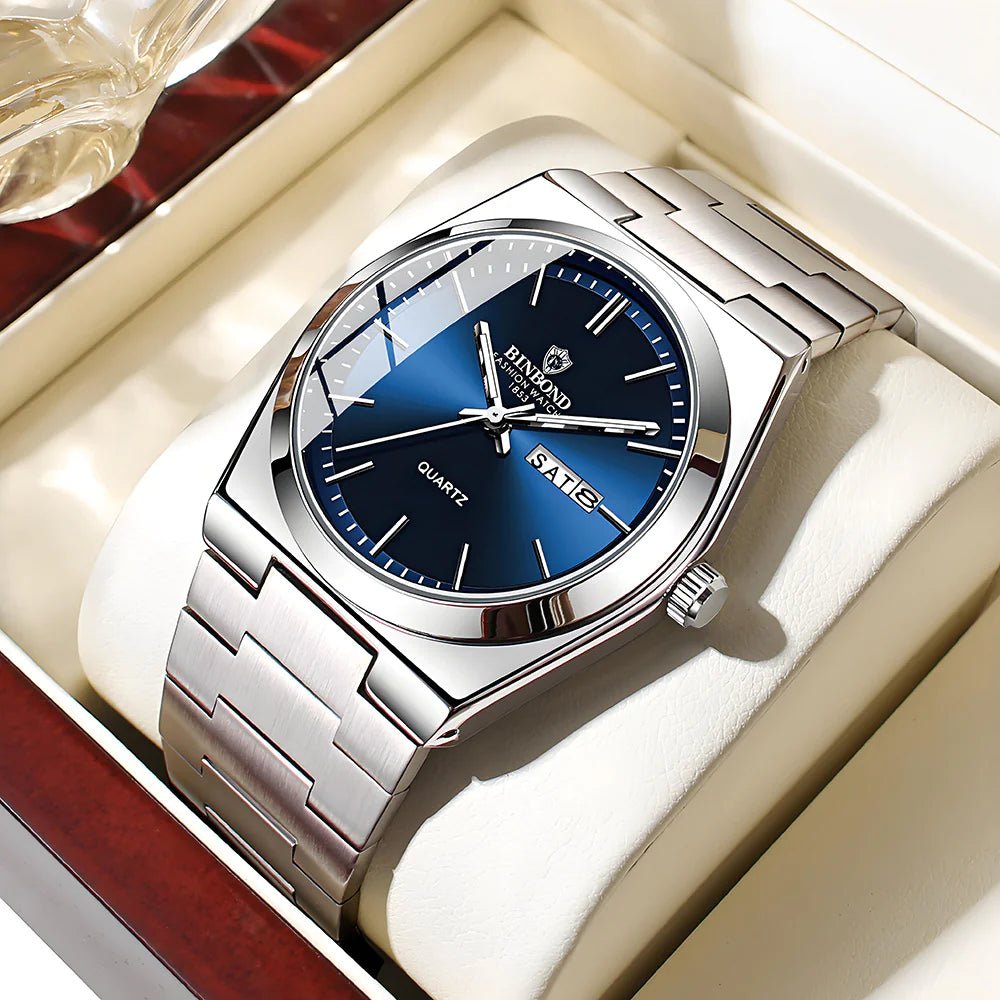 Men's Elegant Quartz Steel Watch - ModaFamilies Men's Elegant Quartz Steel Watch - ModaFamilies | Product Image or Size Chart