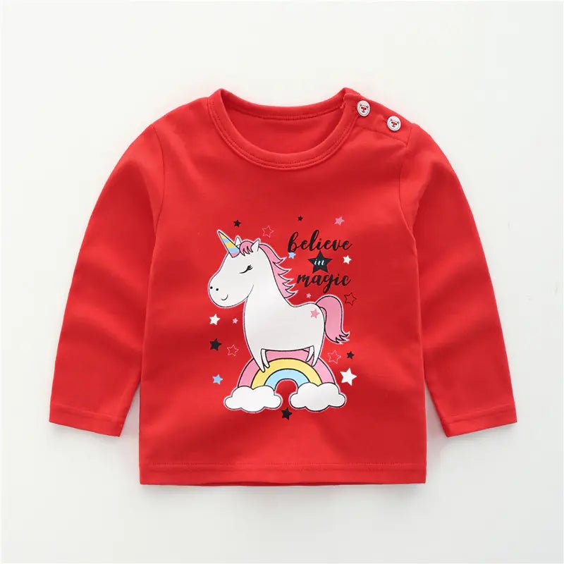 Playful Layers – Girls' Long - Sleeved Cotton T-Shirt - ModaFamilies Playful Layers – Girls' Long - Sleeved Cotton T-Shirt - ModaFamilies | Product Image or Size Chart