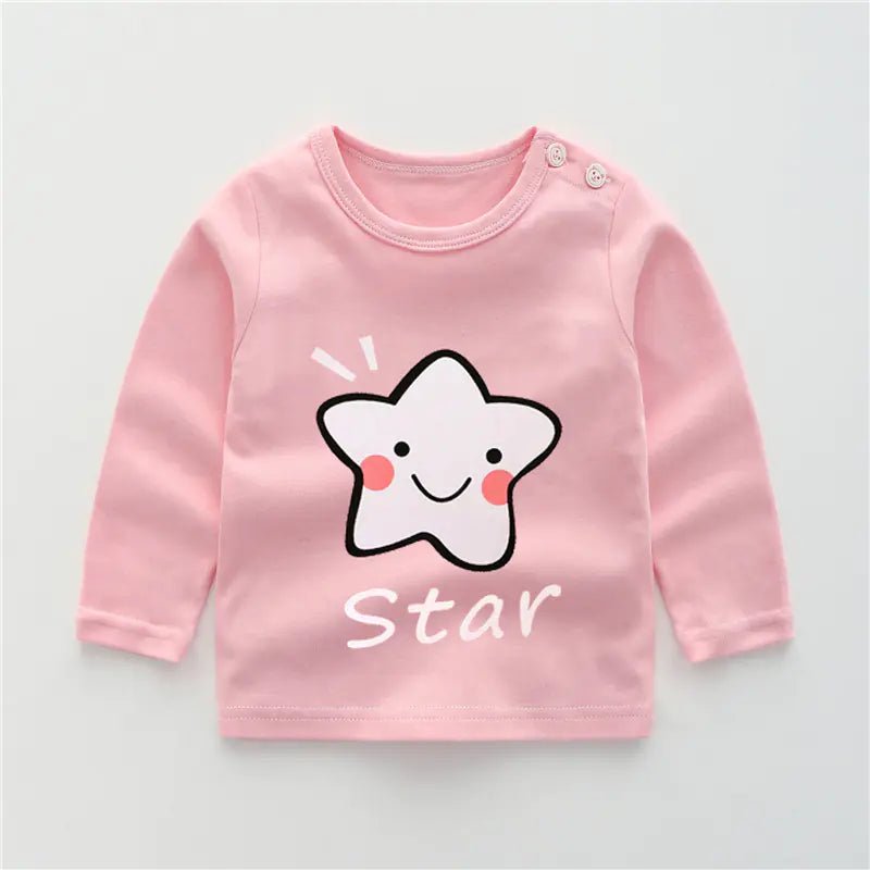 Playful Layers – Girls' Long - Sleeved Cotton T-Shirt - ModaFamilies Playful Layers – Girls' Long - Sleeved Cotton T-Shirt - ModaFamilies | Product Image or Size Chart