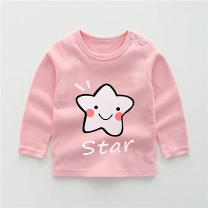 Playful Layers – Girls' Long - Sleeved Cotton T-Shirt - ModaFamilies Playful Layers – Girls' Long - Sleeved Cotton T-Shirt - ModaFamilies | Product Image or Size Chart