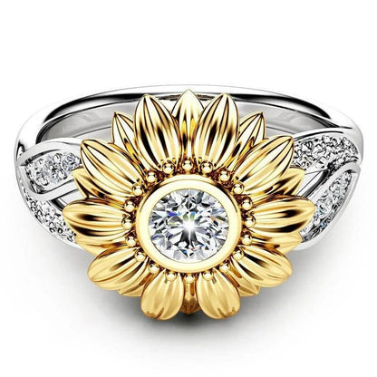 Sparkling Silver Sunflower Ring - ModaFamilies Sparkling Silver Sunflower Ring - ModaFamilies | Product Image or Size Chart