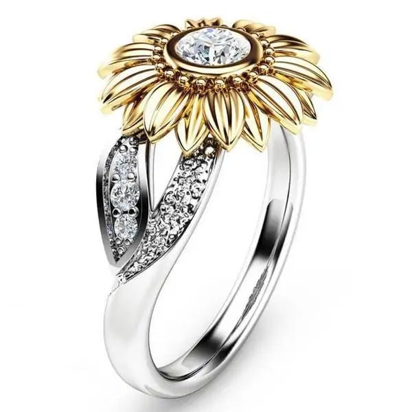 Sparkling Silver Sunflower Ring - ModaFamilies Sparkling Silver Sunflower Ring - ModaFamilies | Product Image or Size Chart