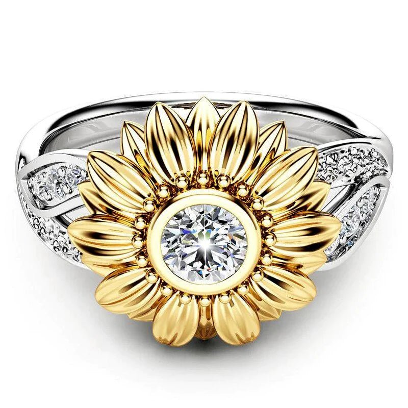 Sparkling Silver Sunflower Ring - ModaFamilies Sparkling Silver Sunflower Ring - ModaFamilies | Product Image or Size Chart