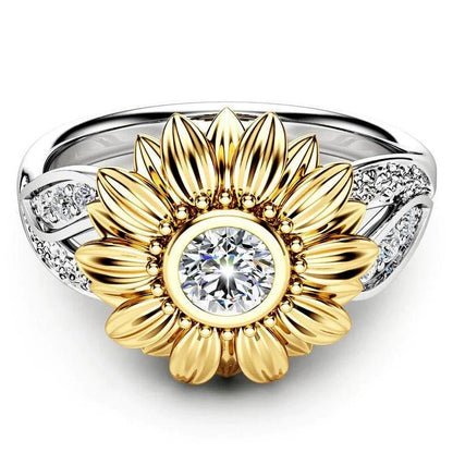 Sparkling Silver Sunflower Ring - ModaFamilies Sparkling Silver Sunflower Ring - ModaFamilies | Product Image or Size Chart