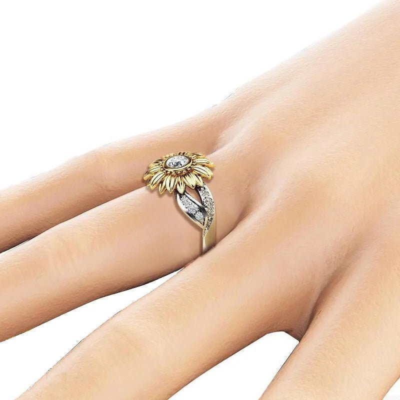 Sparkling Silver Sunflower Ring - ModaFamilies Sparkling Silver Sunflower Ring - ModaFamilies | Product Image or Size Chart