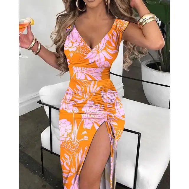 Summer Women's V - Neck Bodycon Dress – Casual, Elegant & Perfect for Beach Parties - ModaFamilies Summer Women's V - Neck Bodycon Dress – Casual, Elegant & Perfect for Beach Parties - ModaFamilies | Product Image or Size Chart