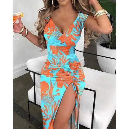 Summer Women's V - Neck Bodycon Dress – Casual, Elegant & Perfect for Beach Parties - ModaFamilies Summer Women's V - Neck Bodycon Dress – Casual, Elegant & Perfect for Beach Parties - ModaFamilies | Product Image or Size Chart