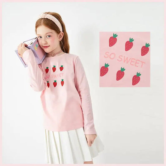 Sweet Cotton Long - Sleeved T-Shirt for Big Girls - ModaFamilies Sweet Cotton Long - Sleeved T-Shirt for Big Girls - ModaFamilies | Product Image or Size Chart