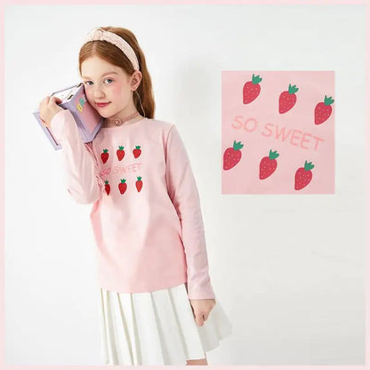 Sweet Cotton Long - Sleeved T-Shirt for Big Girls - ModaFamilies Sweet Cotton Long - Sleeved T-Shirt for Big Girls - ModaFamilies | Product Image or Size Chart