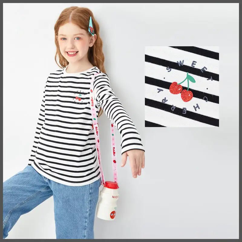 Sweet Cotton Long - Sleeved T-Shirt for Big Girls - ModaFamilies Sweet Cotton Long - Sleeved T-Shirt for Big Girls - ModaFamilies | Product Image or Size Chart