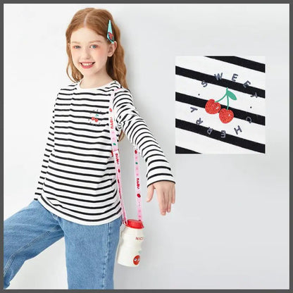 Sweet Cotton Long - Sleeved T-Shirt for Big Girls - ModaFamilies Sweet Cotton Long - Sleeved T-Shirt for Big Girls - ModaFamilies | Product Image or Size Chart