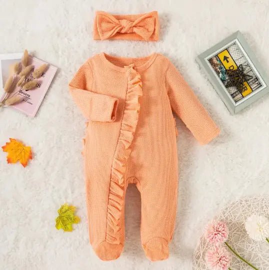 Zipper Lace Baby Romper – Candy Color Footed Onesie - ModaFamilies Zipper Lace Baby Romper – Candy Color Footed Onesie - ModaFamilies | Product Image or Size Chart