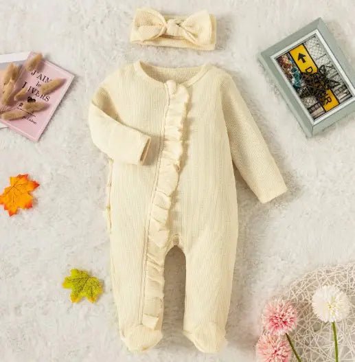 Zipper Lace Baby Romper – Candy Color Footed Onesie - ModaFamilies Zipper Lace Baby Romper – Candy Color Footed Onesie - ModaFamilies | Product Image or Size Chart